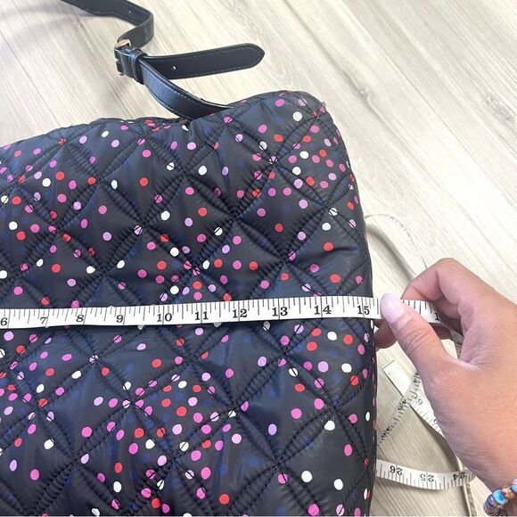 Kate Spade Backpack Women’s Karissa Nylon Quilted Black & Pink Polka Dot Large - Picture 16 of 16